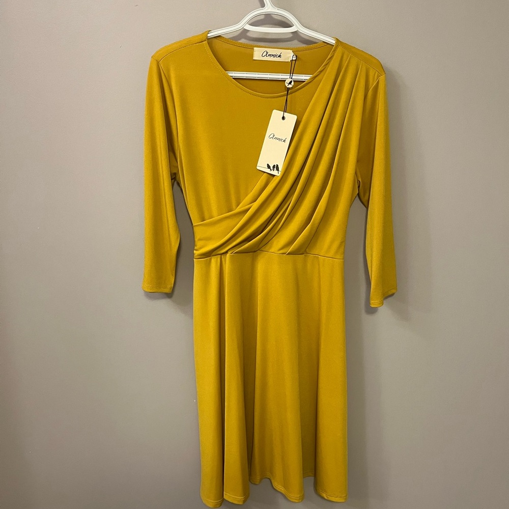 Yellow work dress